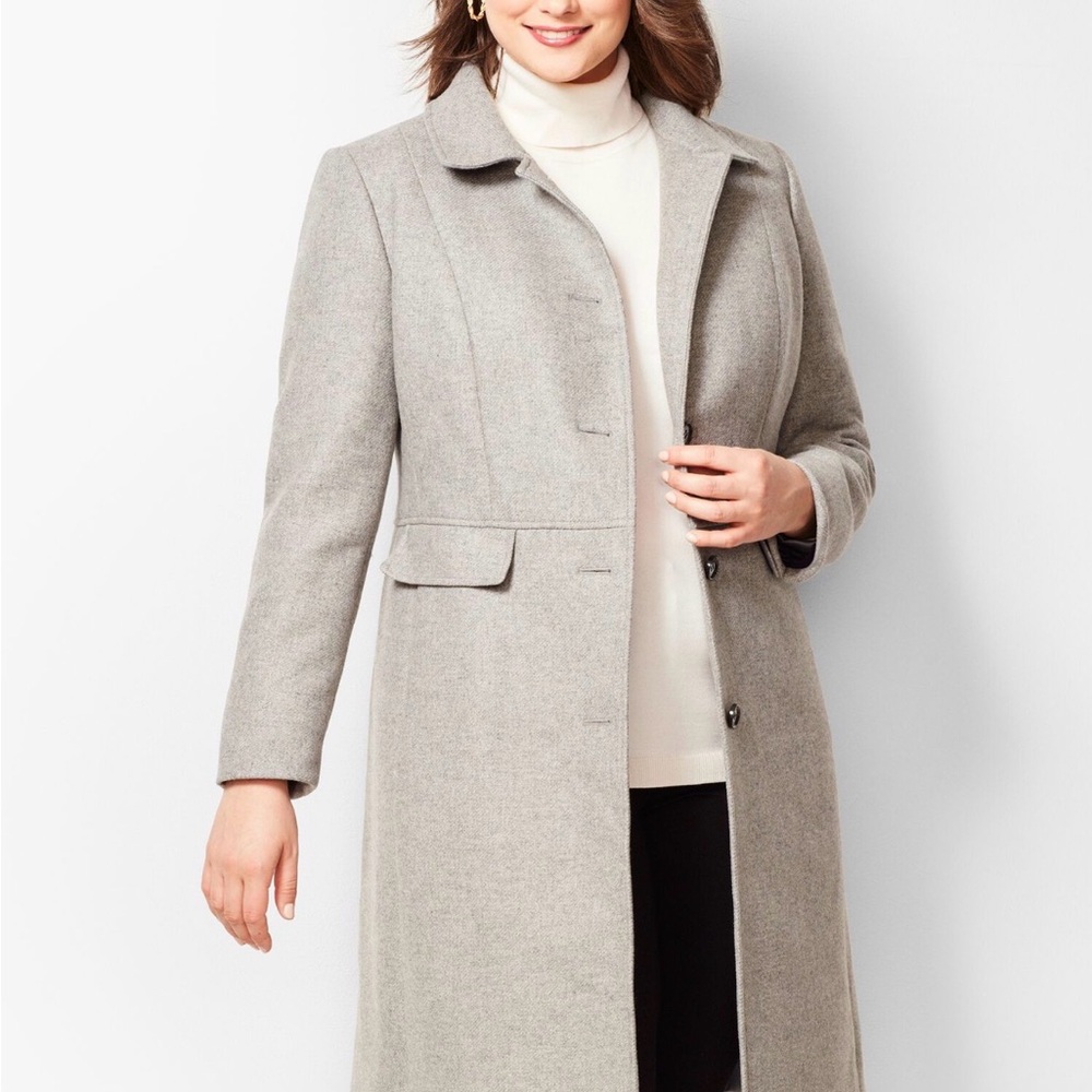 Talbots Gray Wool Coat - Size 16